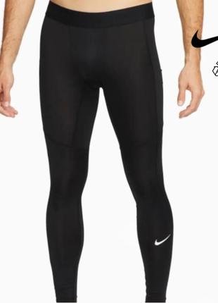 Леггинсы nike dri fit pro тайтсы черные мужские м