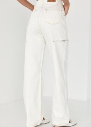 Білі джинси прямі3 фото