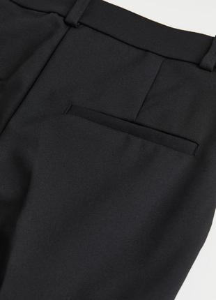 Штани-сигарети штани з стрейчевої тканини. звичайна талія, чорні базові класичні h&m3 фото