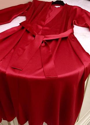 Халат з шовку  брендовий la perla group premium silk longline gown red оригінал