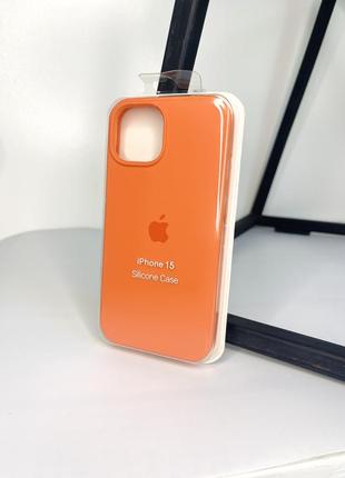 Чехол на iphone 15 plus full silicone case открытая камера, закрытый низ