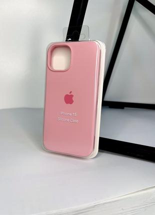 Чехол на iphone 15 plus full silicone case открытая камера, закрытый низ