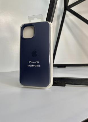 Чехол на iphone 15 plus full silicone case открытая камера, закрытый низ