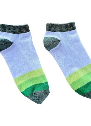 Яскраві короткі шкарпетки в смужку2 фото