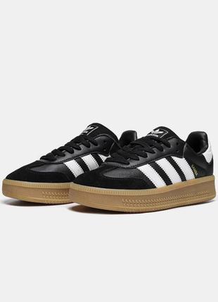 Кросівки adidas samba xlg 'black white gum'