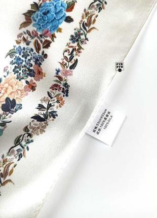 100% шелк чистый натуральный маленький шелковый платок платочек 53*53 новый8 фото