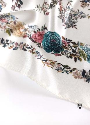 100% шелк чистый натуральный маленький шелковый платок платочек 53*53 новый7 фото