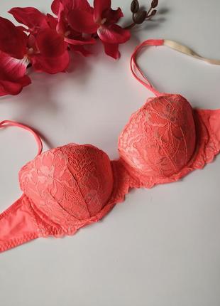 36b, кружевний бюстгалтер з пуш-ап victoria's secret pink