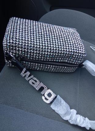 Сумка вечірня зі стразами в стилі alexander wang