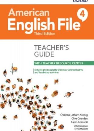 American english file third edition 4 teacher's book with teacher resource center