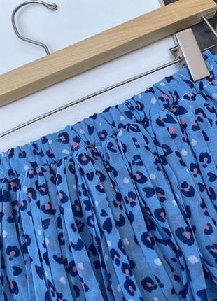 Миди юбка плиссе. плиссированная шифоновая юбка в принт3 фото