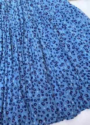 Миди юбка плиссе. плиссированная шифоновая юбка в принт2 фото