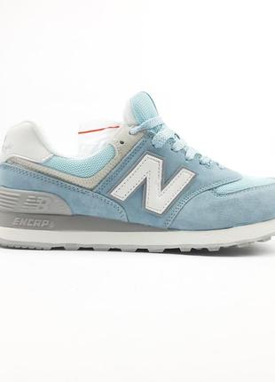 Кросівки жіночі new balance 574 блакитні з бірюзой