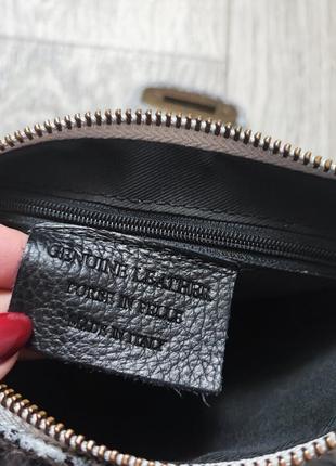 Нова шкіряна сумка genuine leather. зміїний принт.2 фото