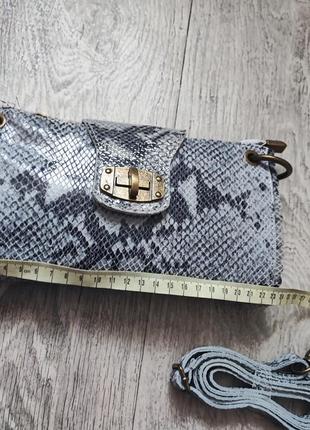 Нова шкіряна сумка genuine leather. зміїний принт.4 фото
