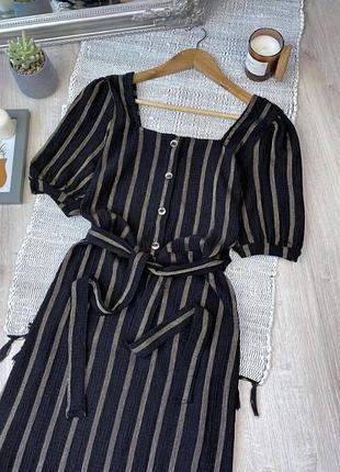 Платье женское с вырезом каре в полоску от f&f