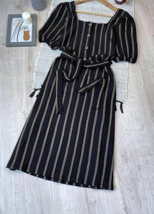 Платье женское с вырезом каре в полоску от f&f
