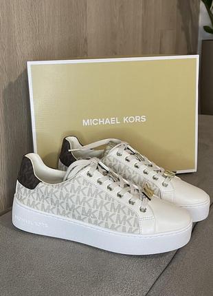 Кеди michael kors poppy trainer vanilla logo