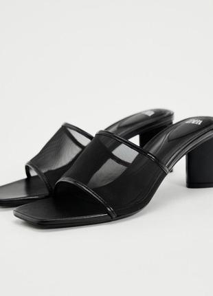 Босоножки на каблуке zara