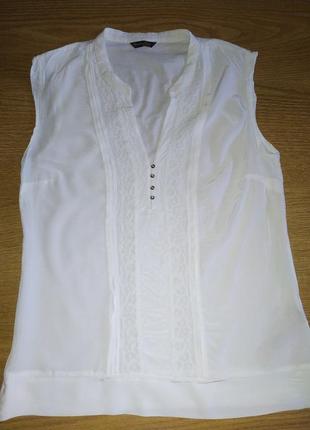 Massimo dutti фирменный белый топ блуза
