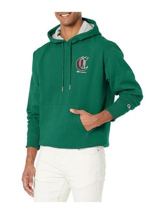 Толстовка чоловіча champion powerblend fleece pullover hoodie 1 green (hbgf89h-1)