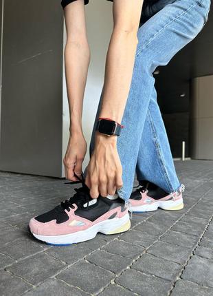 Жіночі кросівки adidas falcon black/pink 38