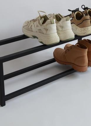Підставка для взуття в стилі лофт, підставка для взуття з  металу 60x18x25 см sr.m-3.4