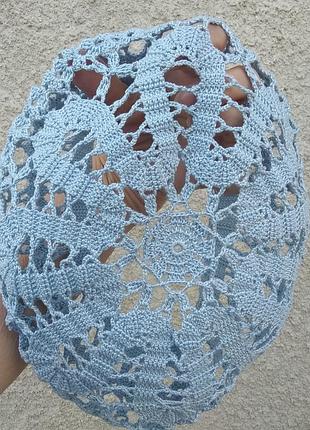 Летний голубой берет от солнца