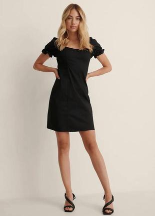Міні сукня чорна с;  черное котоновое мини платье