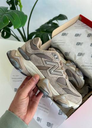 Женские кроссовки new balance 9060 beige/brown