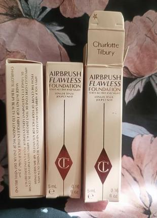 Charlotte tilbury airbrush flawless foundation тональна основа міні5 фото
