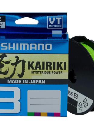 Шнур shimano kairiki 8 pe (mantis green) 150m 0.06mm 5.3kg