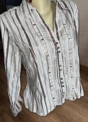 Оригінальна сорочка італія блуза в полоску