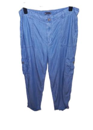Стильные брюки с накладными карманами из лиоцелла 52-54 размер м&amp;s