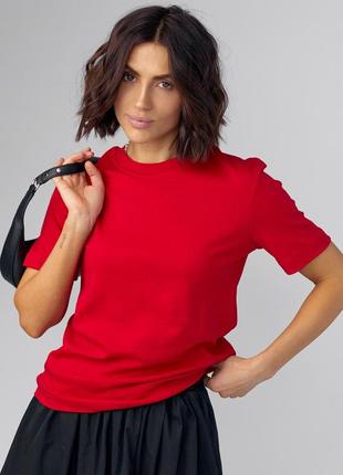 Базова однотонна жіноча футболка у стилі massimo dutti