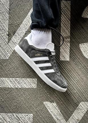 Мужские кроссовки adidas gazelle grey white 41-43-44-45