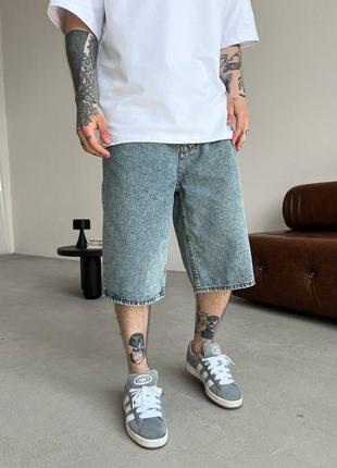 Широкі джинсові шорти baggy у синьому кольорі 😍
