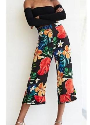 Брендові красиві широкі штани stradivarius етикетка