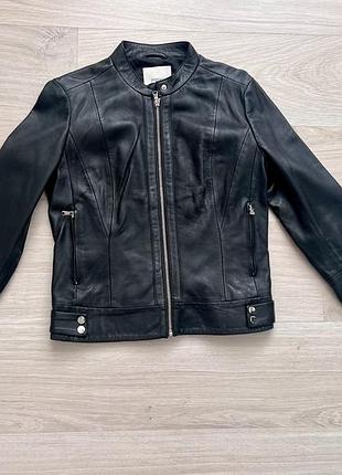 Кожаная куртка mango