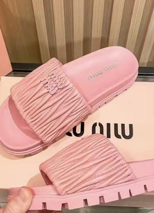 Шлепанцы miu miu