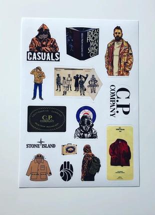 Стікерпак (наклейки, стікери) stone island, c.p. company, casuals