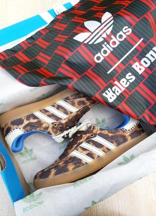 Кроссовки adidas samba pony wales bonner leopard