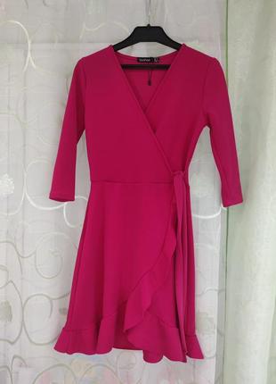 Женское платье сарафан розовое boohoo xs (36)