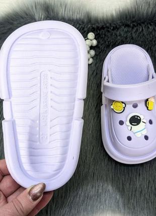 Крокси сабо дитячі для дівчинки бузкові прогрес 5378