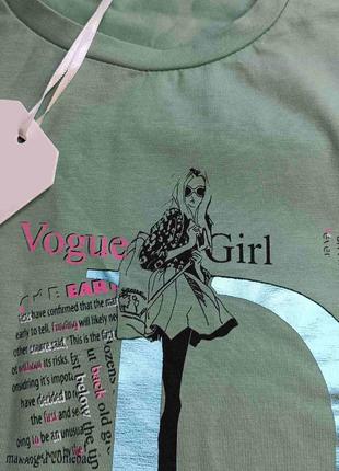 Фірмова  підліткова футболка для дівчинки bermini розміри 146,152,1585 фото