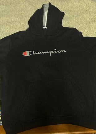 Черное худи champion xl