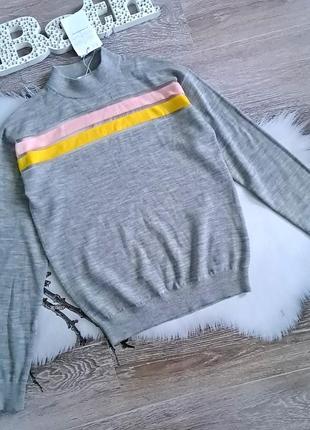 Фірмовий тоненький светр. xs-s. 100% шерсть