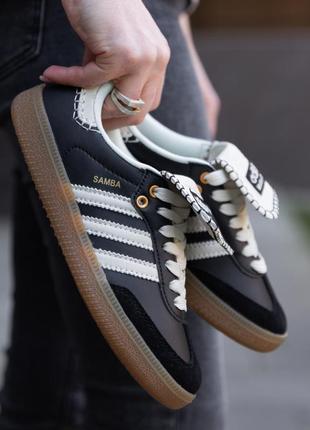 Adidas samba x wales bonner black white