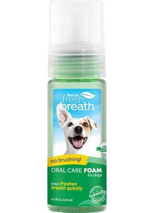 Піна для догляду за ротовою порожниною tropiclean fresh breath oral care foam 133 мл