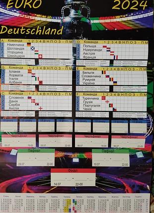 Плакат-календарь евро-2024.